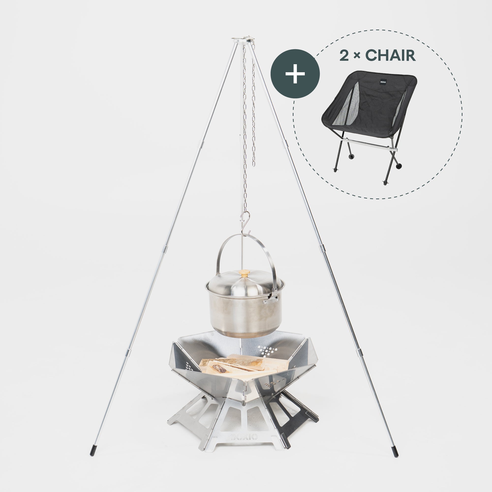 BOXIO CAMPFIRE I Ensemble Feu de Camp Portable