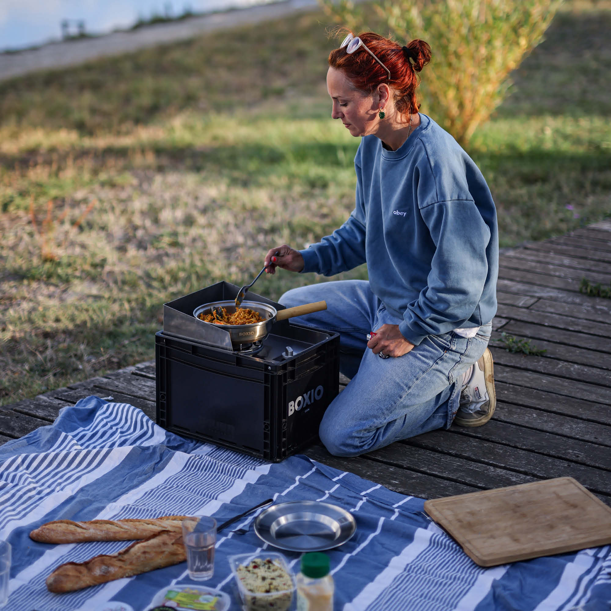 BOXIO COOK Max+ I Premium Camp Stove with Cookware and Tableware