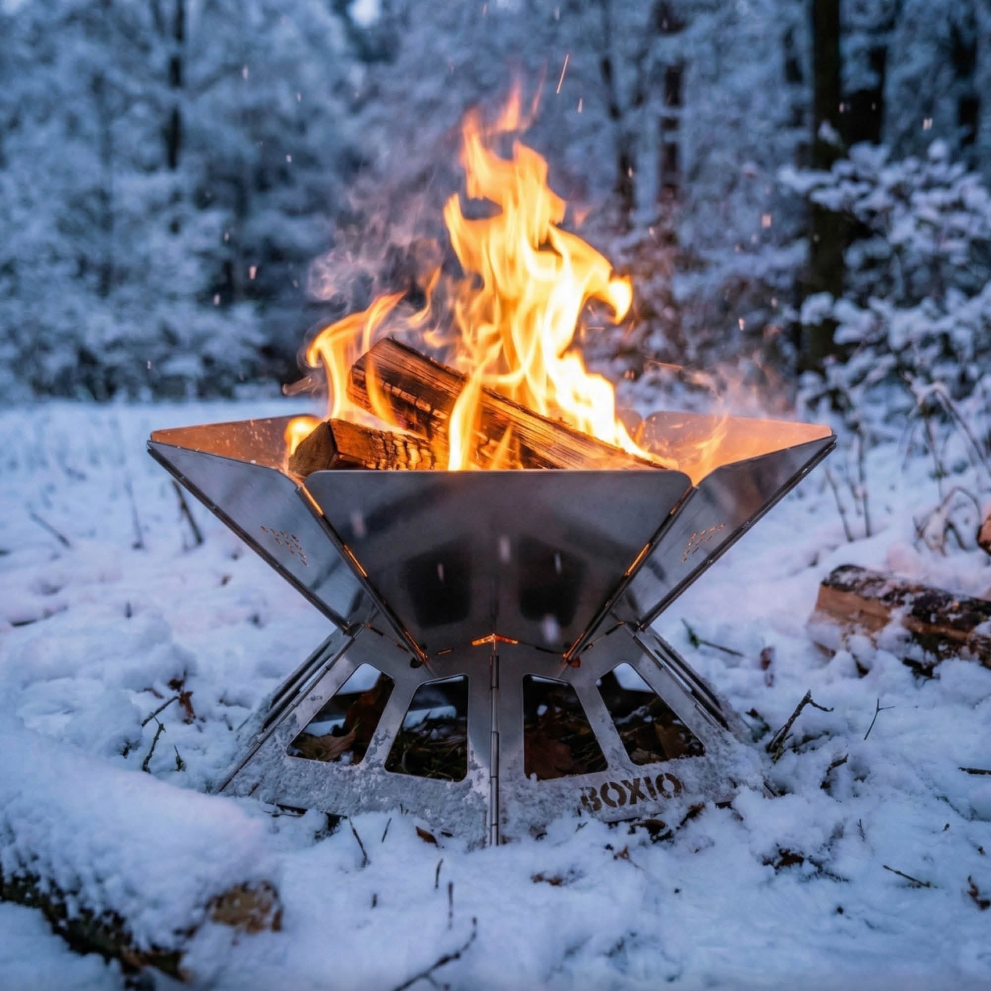 BOXIO FIRE BUNDLE | Portable Campfire + Tripod in Eurobox
