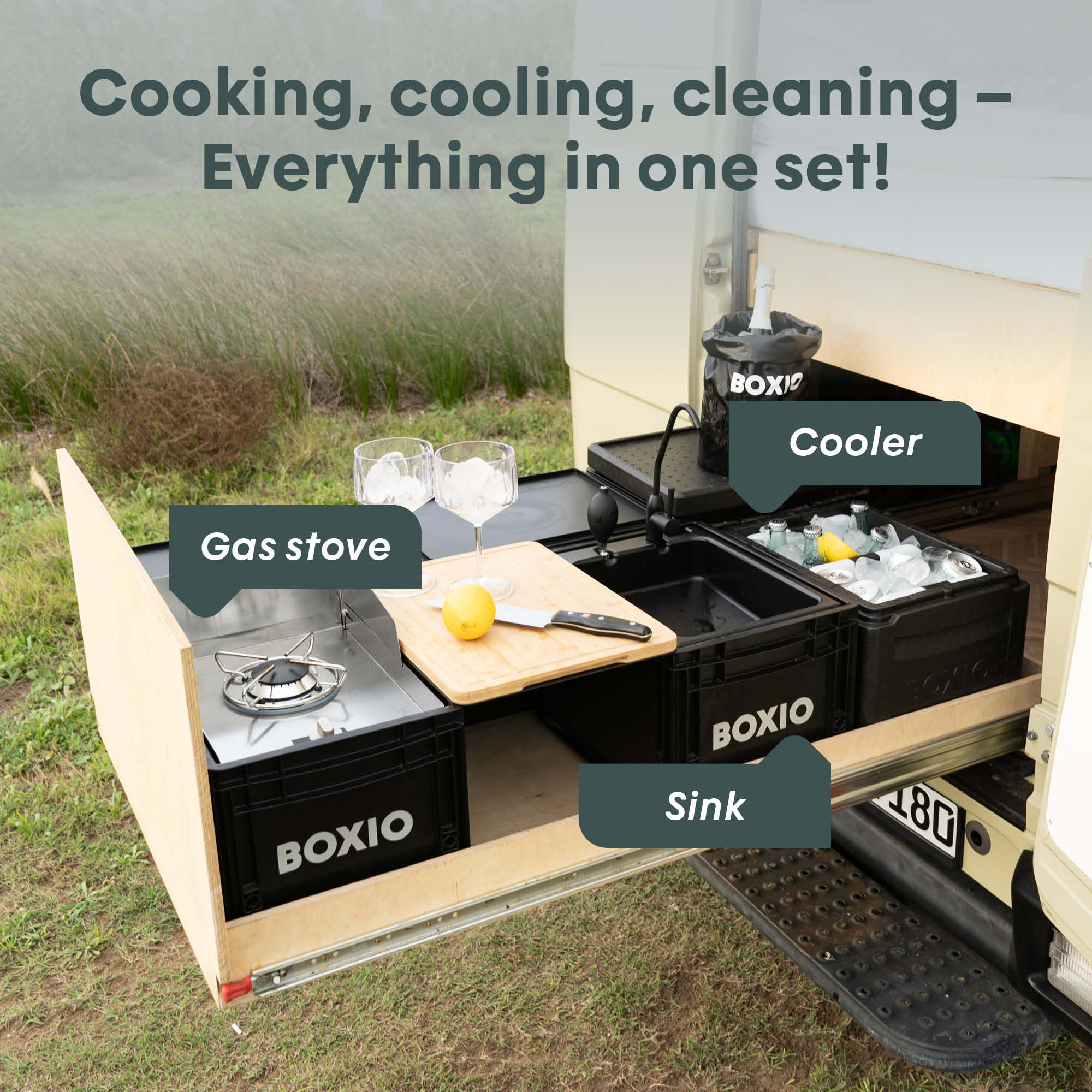 BOXIO KITCHEN PLUS I Cocina de camping prémium