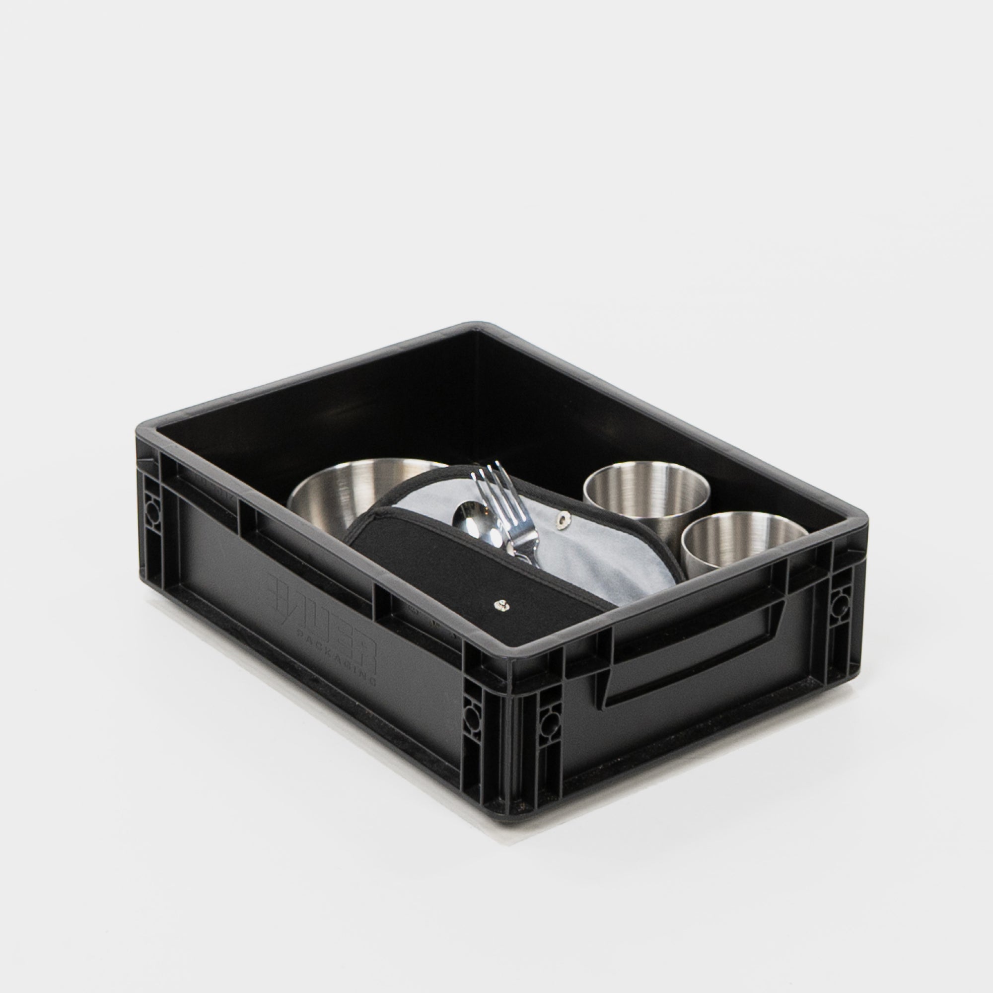 BOXIO COOK UP I Eurobox with crockery and cutlery 28 pieces