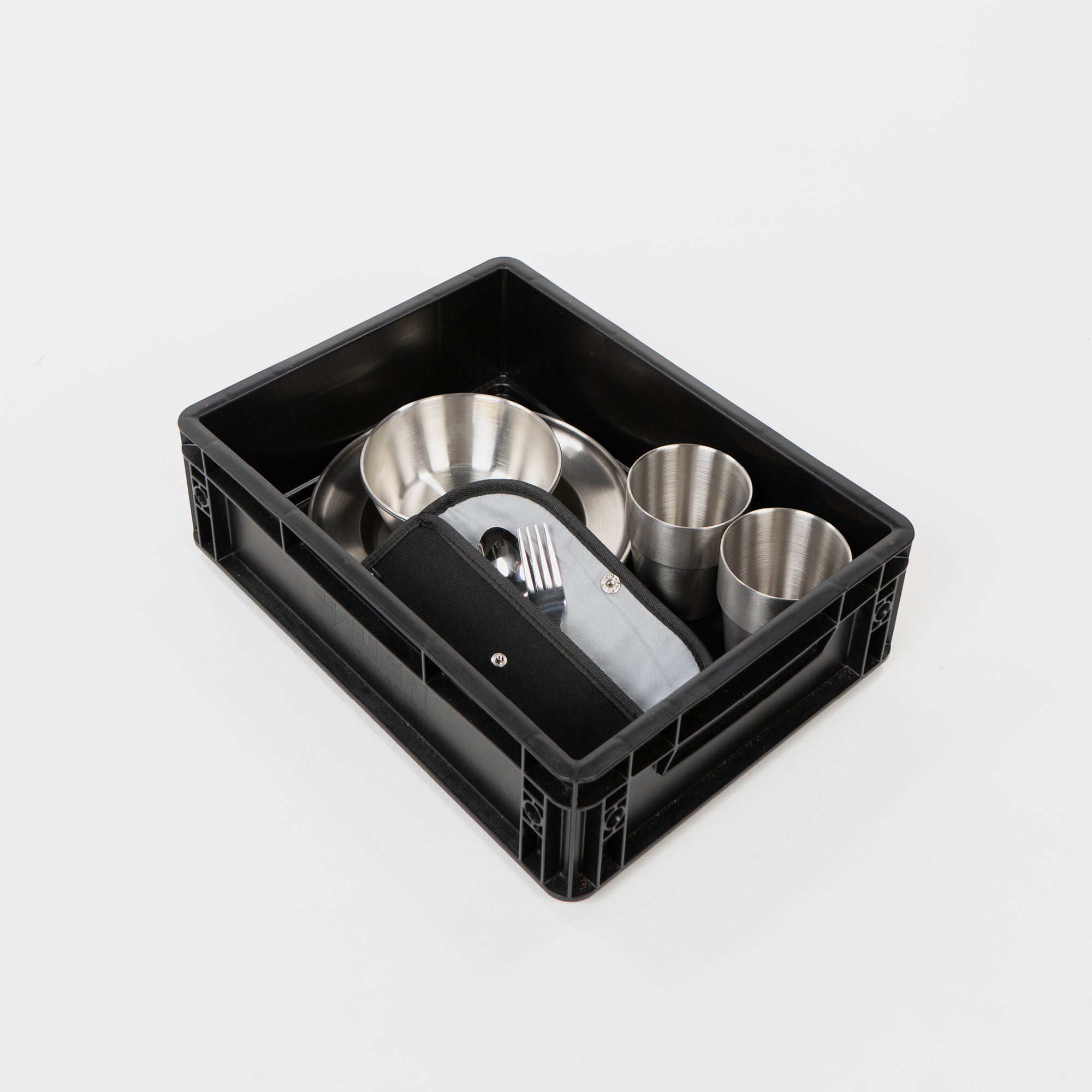 BOXIO COOK UP I Eurobox avec vaisselle et couverts 28 pièces