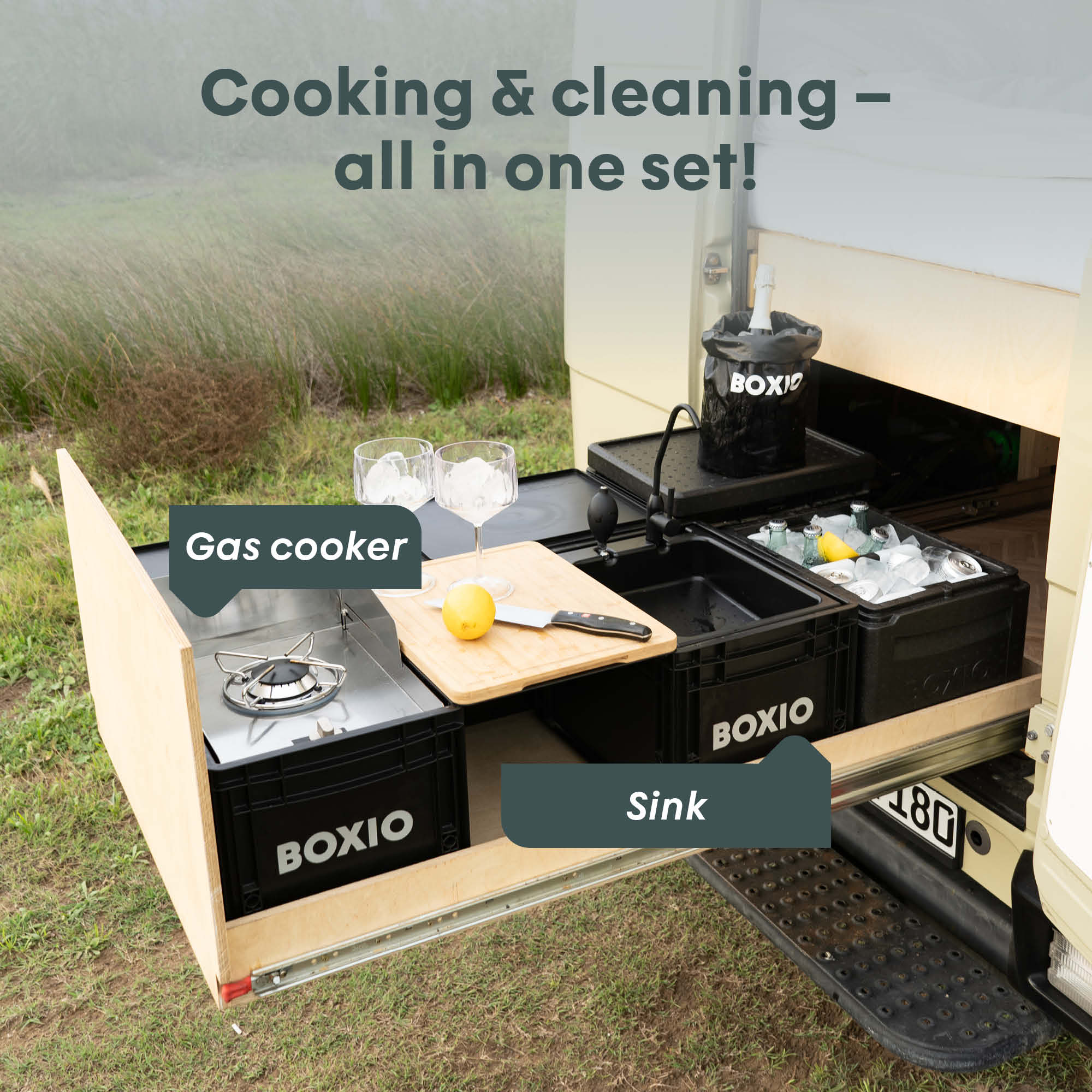 BOXIO KITCHEN LITE I Cuisine de camping compacte pour l'extérieur