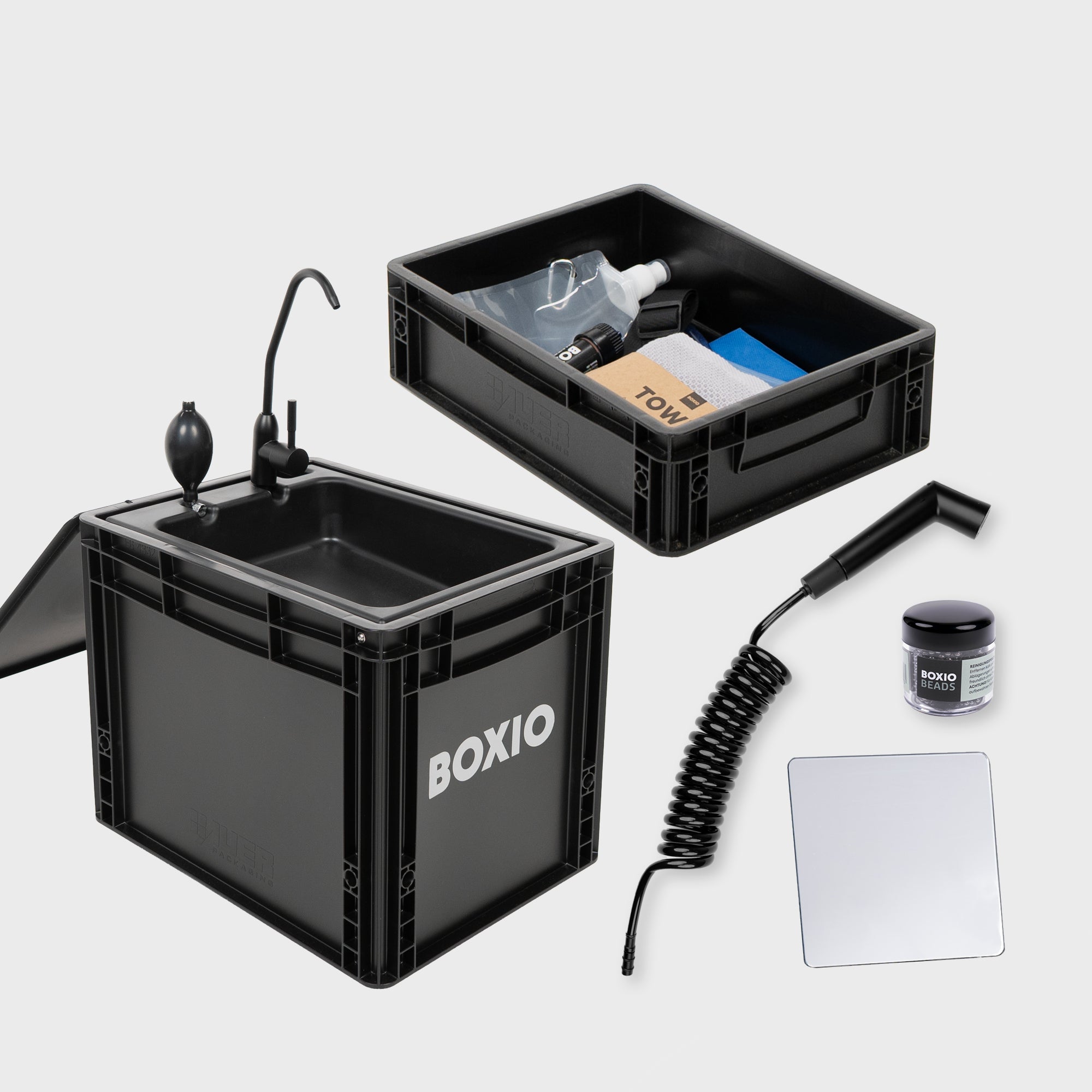BOXIO WASH XL MAX+ I Mobile camping sink with water filter