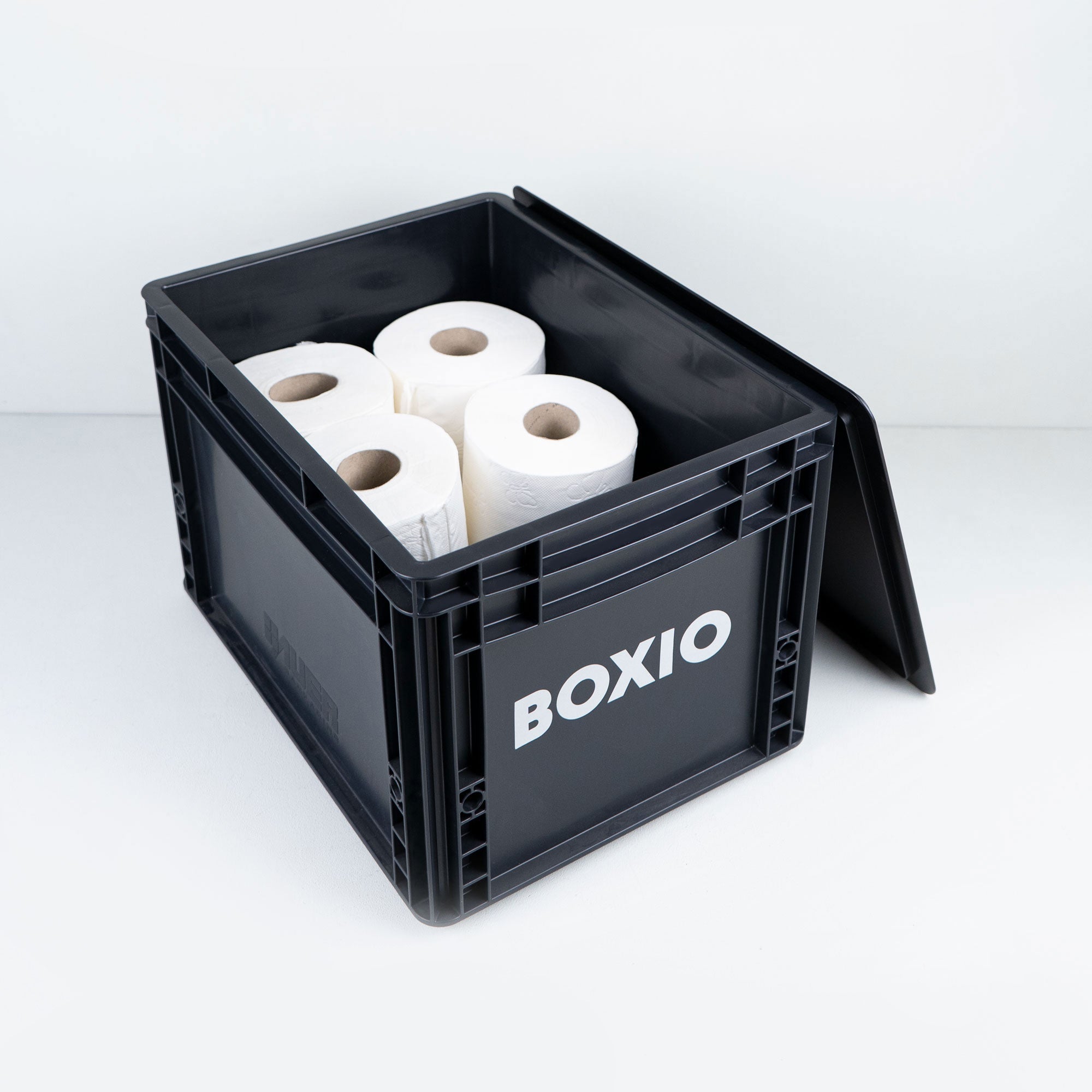  BOXIO – Solo Up: Storage Box – Euro Box 15.7 x 11.8 x 4.7 –  Perfect Plastic Transport Box for Camping, Boat or Garden – Stackable with  Other Euro Containers and Stacking Boxes