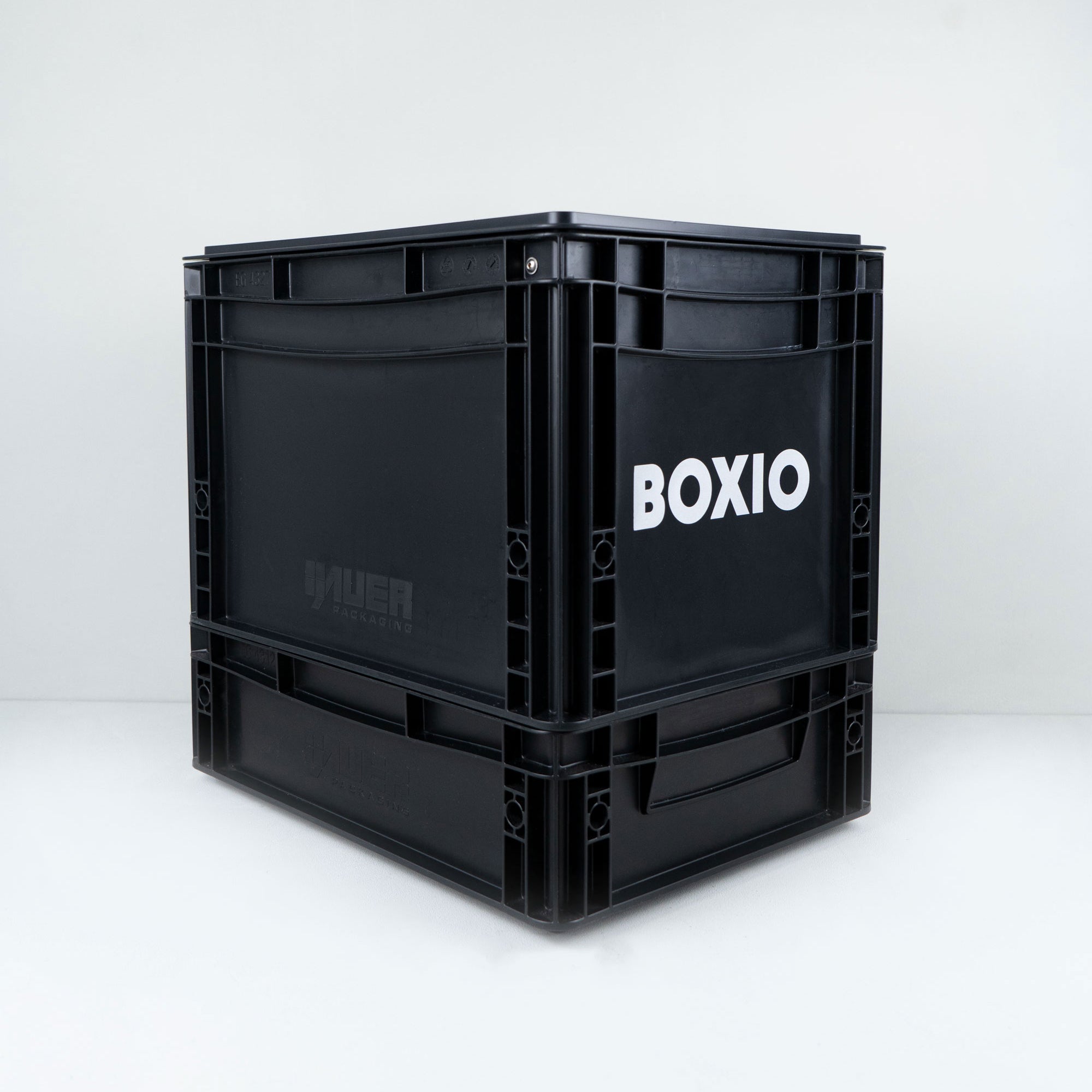 BOXIO - SOLO UP: Caja de almacenaje - Eurobox 40x30 x 12 cm - caja de  transporte de plástico perfecta para camping, barco o jardín - apilable con  otros eurocontenedores y cajas apilables